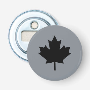 Canadian Black Maple Leaf Symbol Bottle Opener