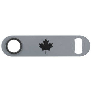 Canadian Black Maple Leaf Symbol Speed Bottle Opener
