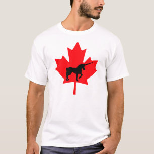Canadian Black Unicorn T-shirt Weird Unicorn Tee
