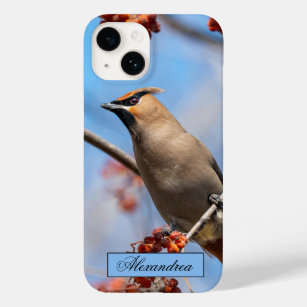 Canadian Brown Bohemian Waxwing Bird Photography Case-Mate iPhone 14 Case
