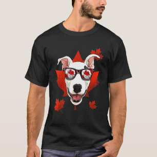 Canadian Bull Terrier Dog Maple Leaf Patriotic Can T-Shirt