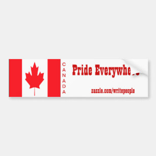 canadian bumper stickers-pride everywhere bumper sticker