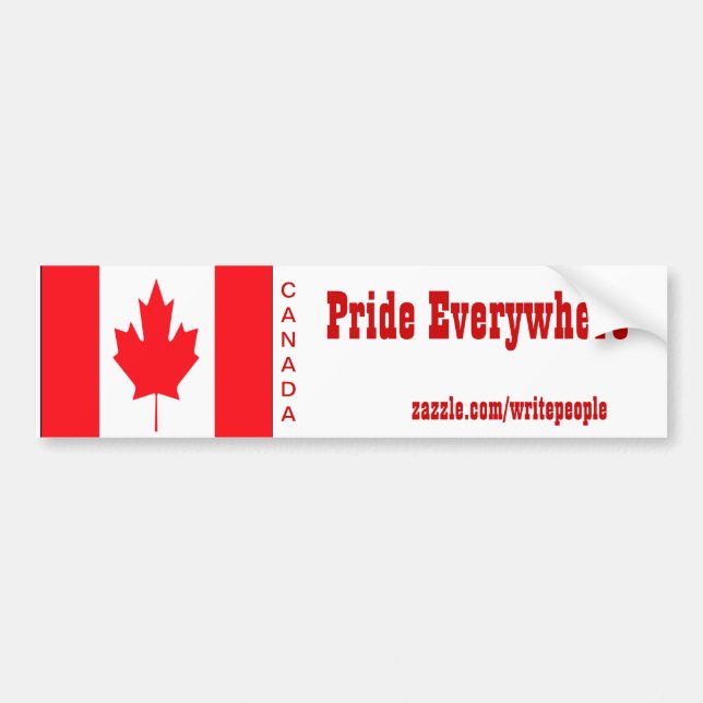 canadian bumper stickers-pride everywhere bumper sticker (Front)