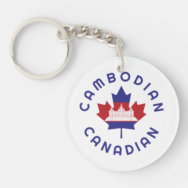 Canadian Cambodian  Roots Keychain (Front)