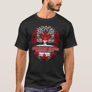 Canadian Canada Tree Roots Flag T-Shirt