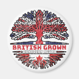 Canadian Canada Uk United Kingdom British Tree Magnet