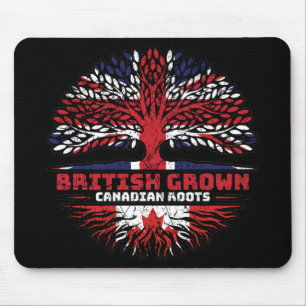 Canadian Canada Uk United Kingdom British Tree Mouse Pad