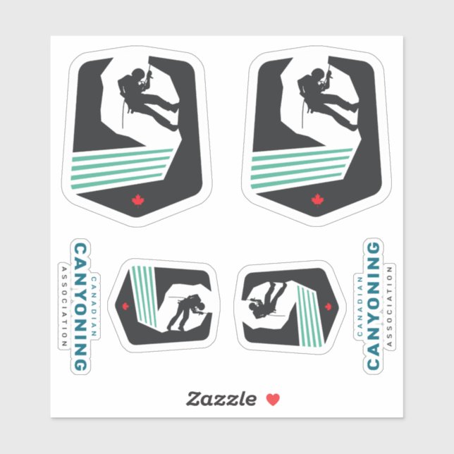 Canadian Canyoning Association Sticker Set (Sheet)