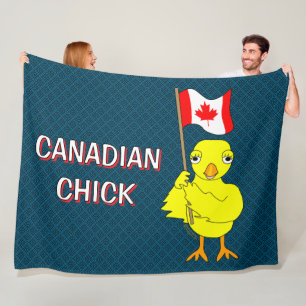 Canadian Chick Fleece Blanket