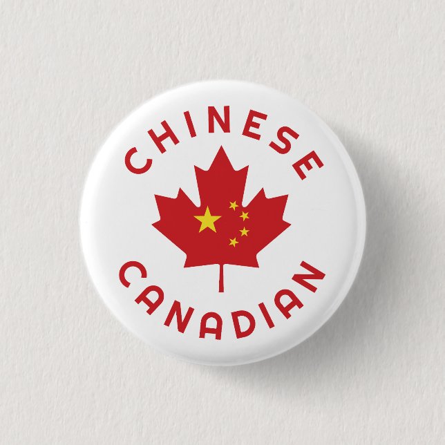 Canadian Chinese Roots 1 Inch Round Button (Front)