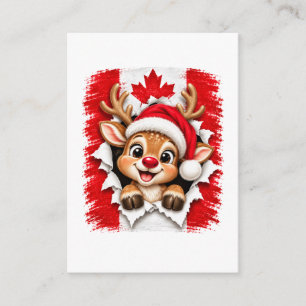 Canadian Christmas Reindeer Enclosure Card
