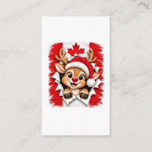 Canadian Christmas Reindeer Enclosure Card