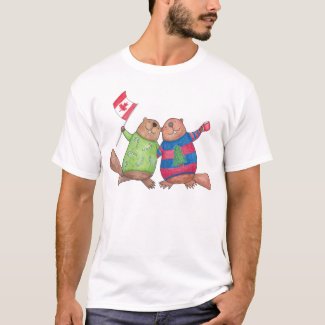 Canadian Christmas T-shirt Beavers Canada T-shirt