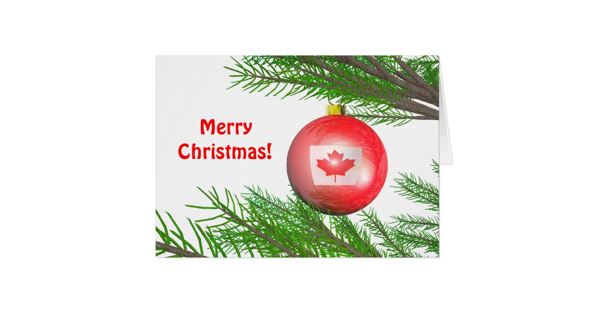 Canadian Christmas Tree Decoration Card | Zazzle.ca