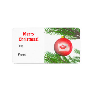 Canadian Christmas Tree Decoration Gift Tag