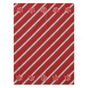 Canadian Chrome Maple Leaf on Carbon Fiber Styles Tablecloth
