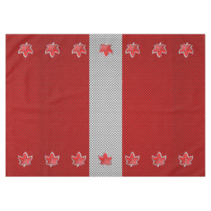 Canadian Chrome Maple Leaf on Carbon Fibre Styles Tablecloth