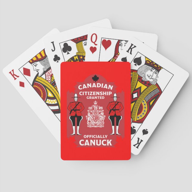 Canadian Citizenship Celebration Gift Playing Cards (Back)