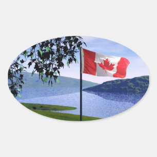 Canadian Colours Oval Sticker