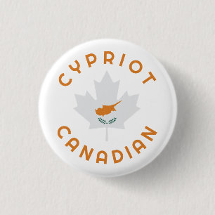 Canadian Cypriot Roots 1 Inch Round Button