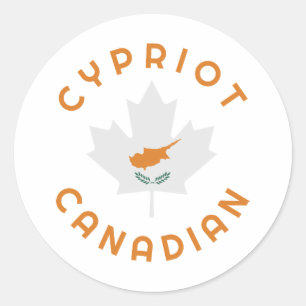 Canadian Cypriot  Roots  Classic Round Sticker