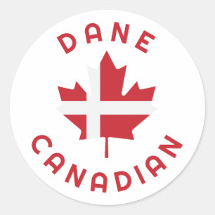 Canadian Dane  Roots Classic Round Sticker