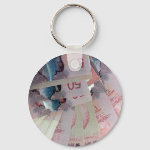 Canadian Dollars Keychain