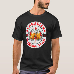 Canadian Drinking Team Beer  Happy Canada Day Flag T-Shirt