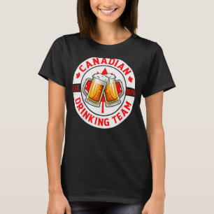 Canadian Drinking Team Beer  Happy Canada Day Flag T-Shirt