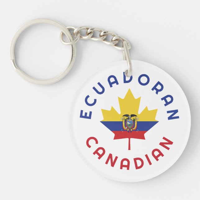 Canadian Ecuadoran  Roots Keychain (Front)