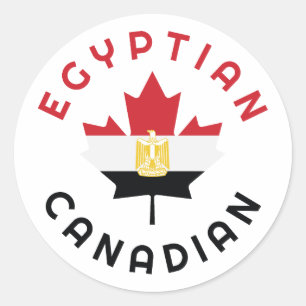 Canadian Egyptian Roots Classic Round Sticker