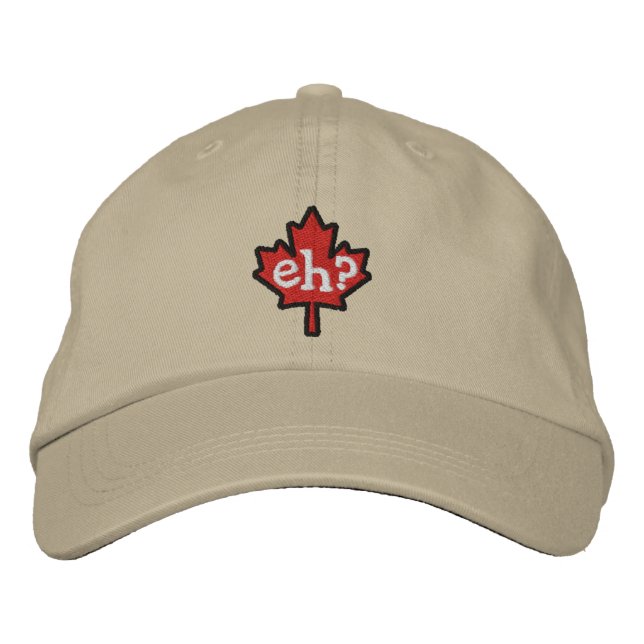 Canadian Eh? Embroidery Maple Leaf Embroidered Hat (Front)