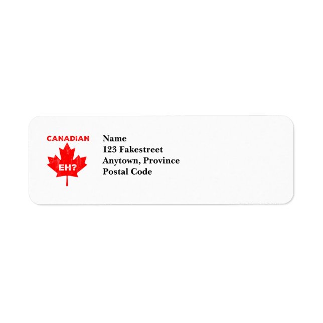 Canadian Eh? Maple Leaf (Front)