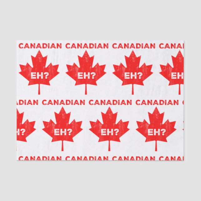 Canadian Eh? Maple Leaf Tissue Paper (Front)