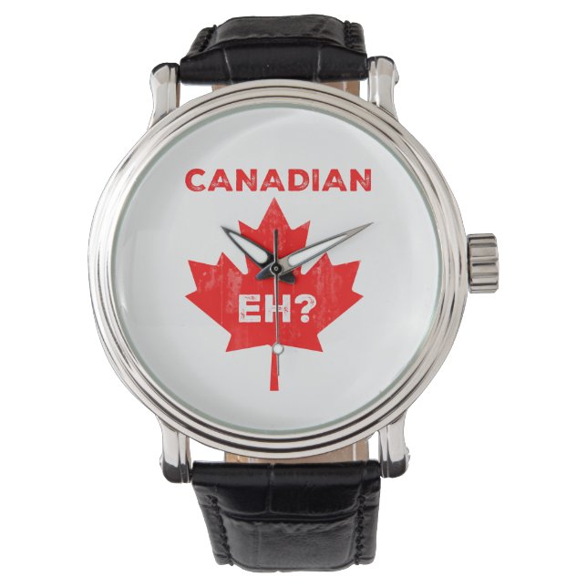 Canadian Eh? Maple Leaf Watch (Front)