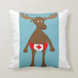Canadian, Eh? Moose Throw Pillow