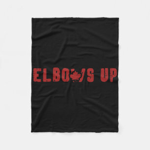 Canadian Elbows Up Hockey Canada Maple Leaf Men Wo Fleece Blanket
