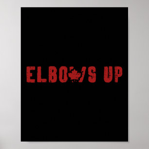 Canadian Elbows Up Hockey Canada Maple Leaf Men Wo Poster
