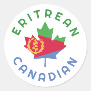 Canadian Eritrean Roots Classic Round Sticker