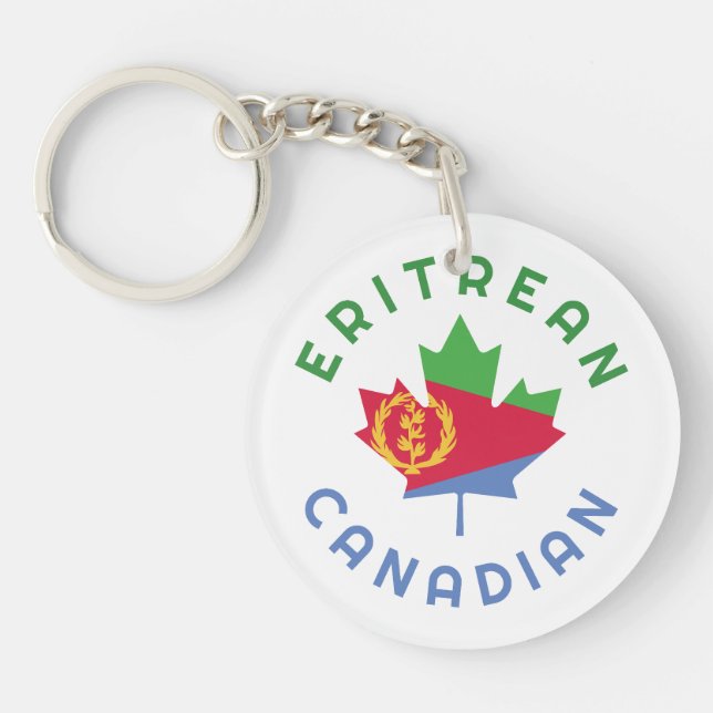 Canadian Eritrean  Roots Keychain (Front)