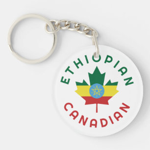 Canadian Ethiopian Roots Keychain