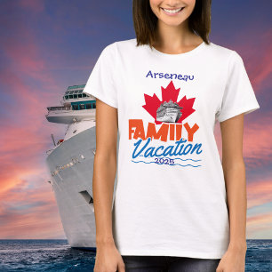 Canadian Family Cruise Vacation Personalize T-Shirt