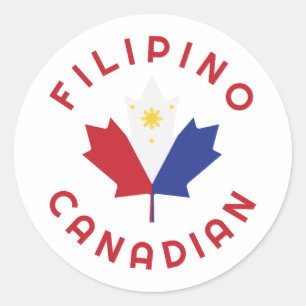 Canadian Filipino   Roots  Classic Round Sticker