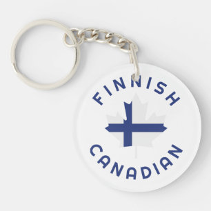 Canadian Finnish Roots  Keychain