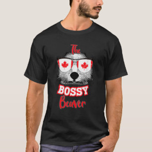 Canadian Flag 1st of July The Bossy Beaver Canada  T-Shirt