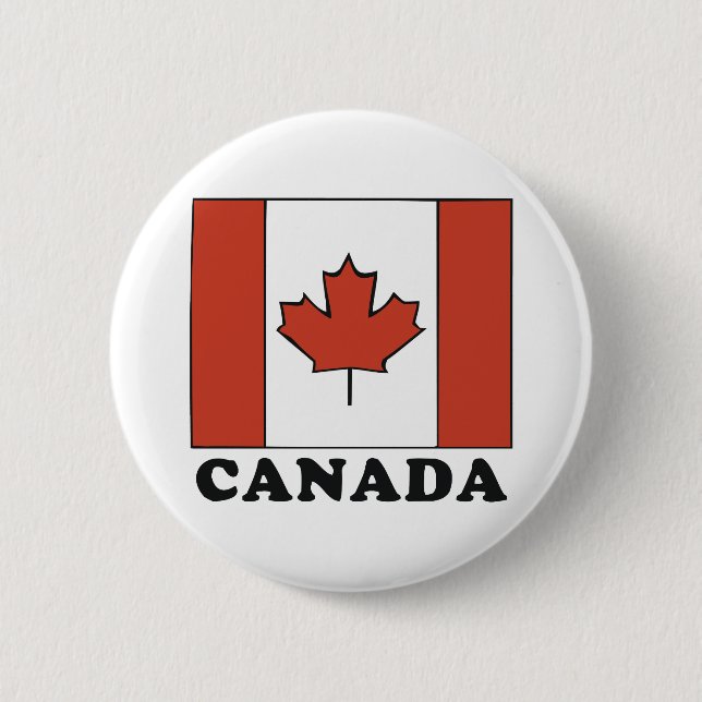 Canadian Flag 2 Inch Round Button (Front)