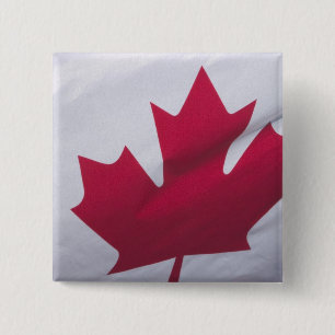 Canadian Flag. 2 Inch Square Button