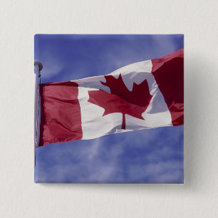 Canadian flag 2 inch square button