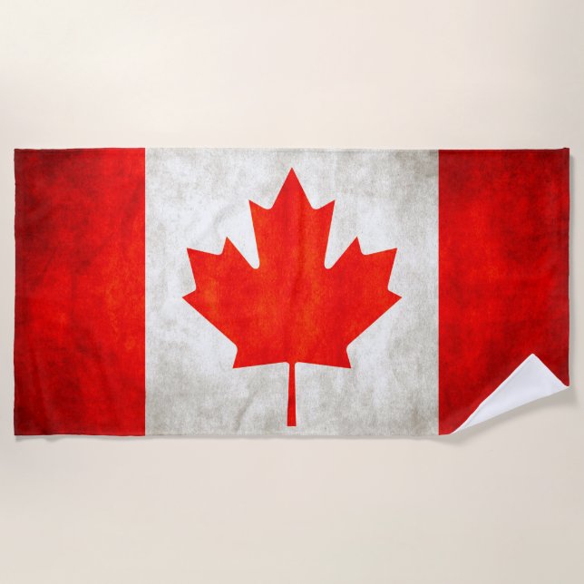 Canadian Flag Beach Towel (Front)