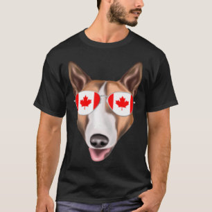 Canadian Flag Bull Terrier Dog Canada Pocket T-Shirt